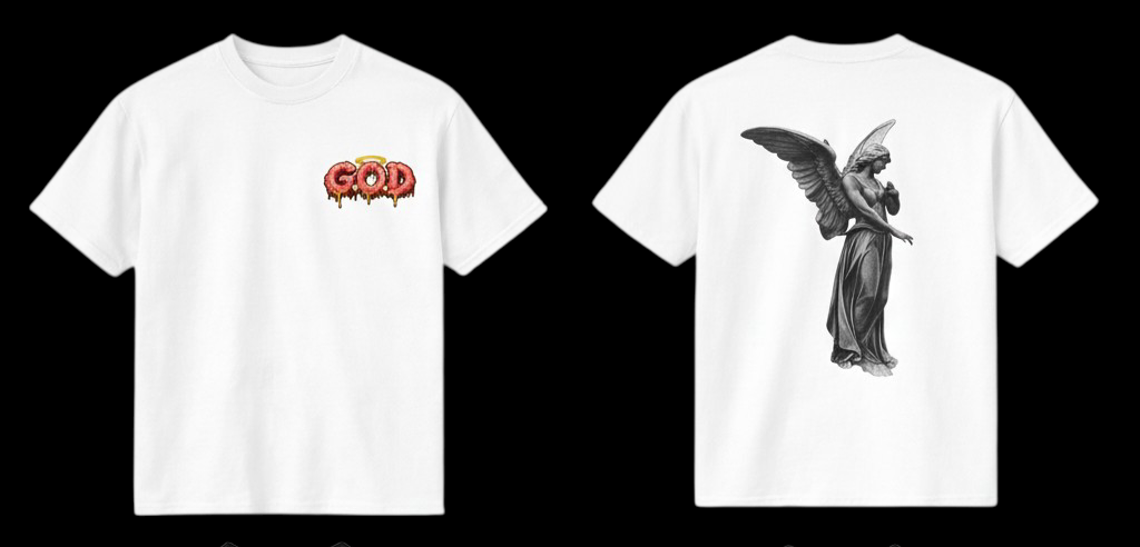 Genius Of Designer Guardian Angel T-shirt.