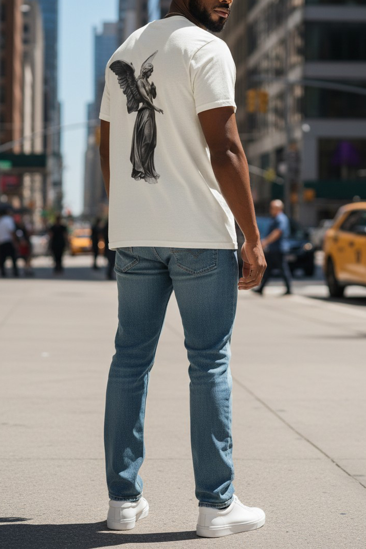 White Genius Of Designer T-shirt. Genesis The Creation